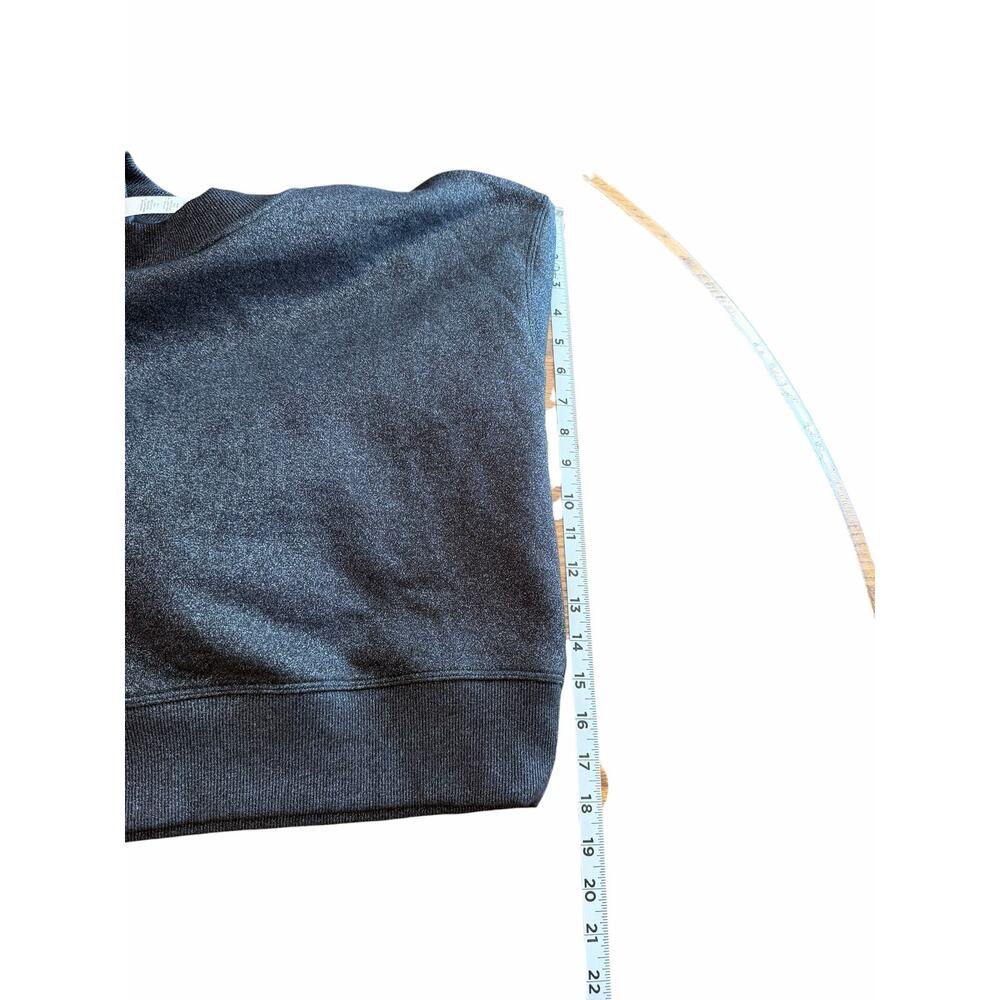 Lululemon Perfectly Oversized Cropped Crew Black Sparkle Size 4 NWT - Picture 5 of 7